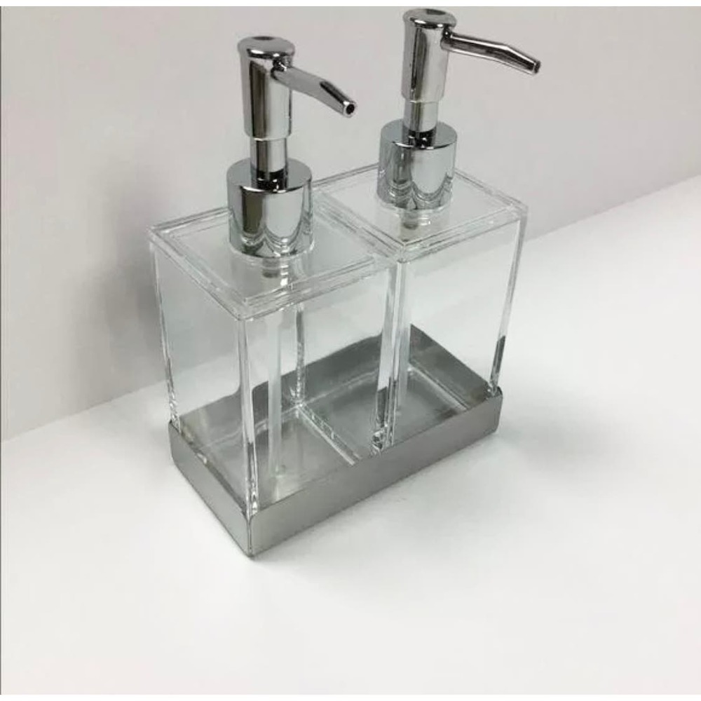 New Stainless Steel Twin Pump Hand Dish Soap Dispenser